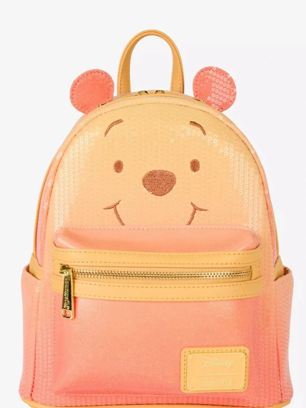 NWT Loungefly Disney Winnie the Pook Sequin Glitter Mini Backpack